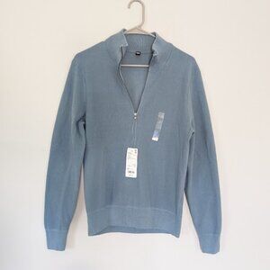 *NWT* Blue Half Zip Up Sweater - Size XS